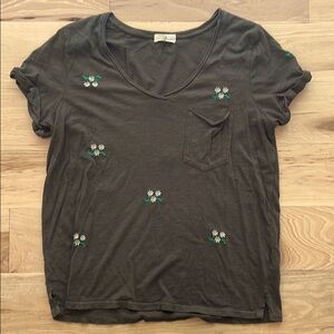 Anthropologie Embroidered Tee